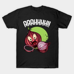 Onions - Funny Crying Kawaii Onion Cute Vegetable Comic T-Shirt